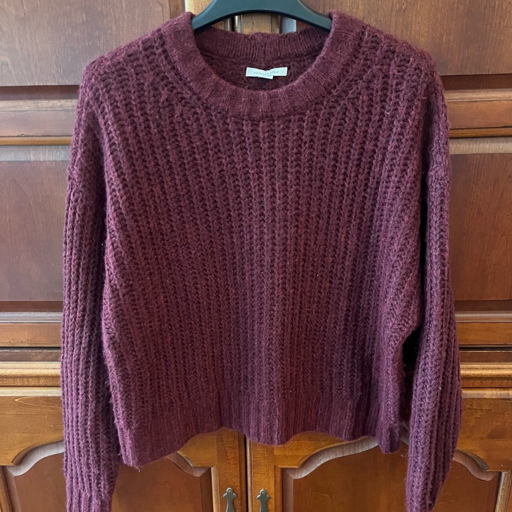 American Eagle Women's Maroon Sweater